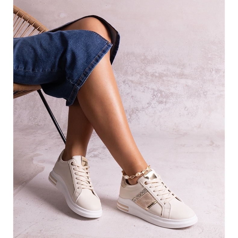 Bež tenisice ukrašene Xarles kamenčićima 1