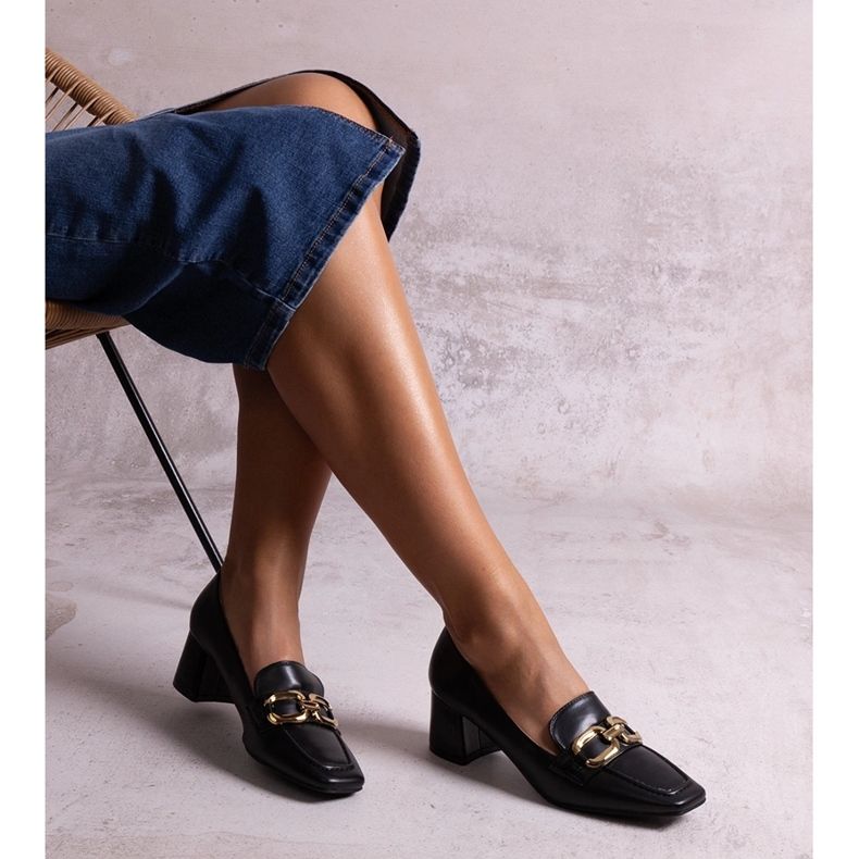 Crne cipele s četvrtastim vrhom iz Alhene crna 1