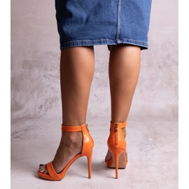 Isalia narančaste sandale na visoku petu narančasta 2