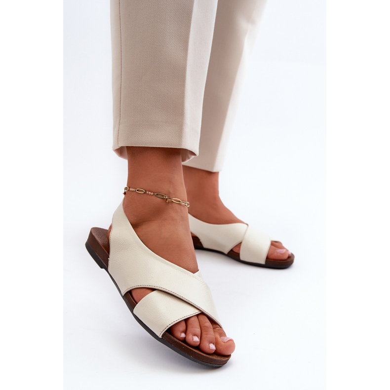 Zazoo 40407 Ženske kožne sandale, svijetlo bež 2