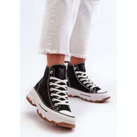 Ženske tenisice s visokom platformom crne Valvia crna 2