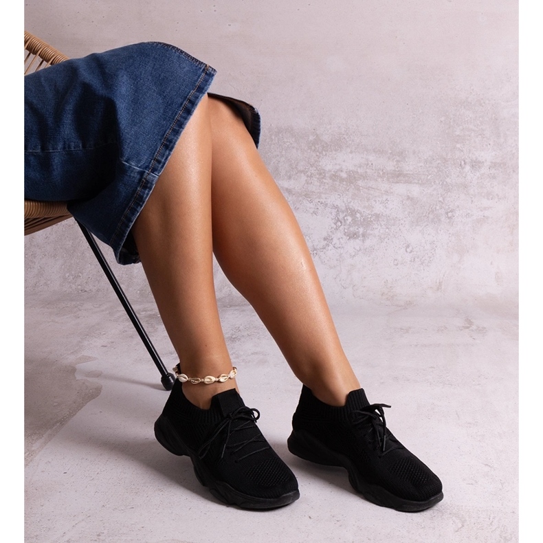 Crne Madi tenisice od tkanine crna 1