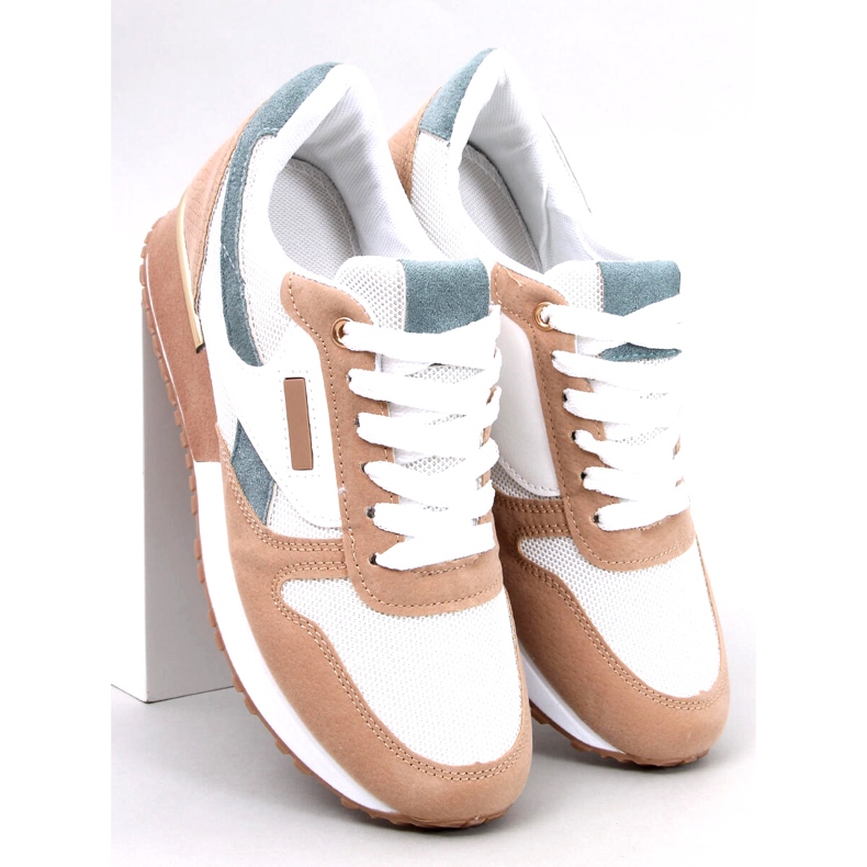 Ženske sportske tenisice bijele i bež boje bijela 5