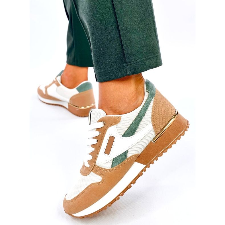 Ženske sportske tenisice bijele i bež boje bijela 3