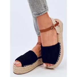 Boho Ingram crne espadrile sandale crna 2