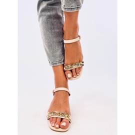 Daphne Beige sandale s niskom potpeticom bež 1