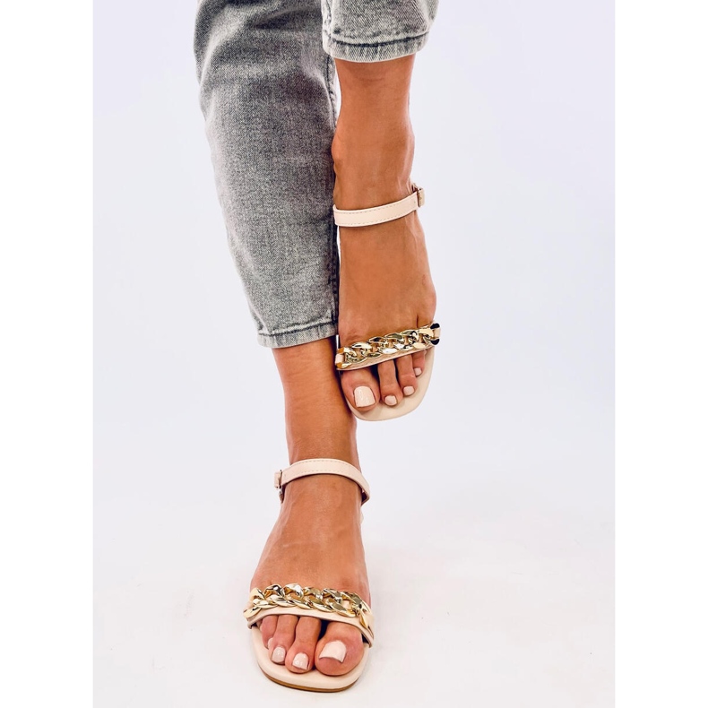 Daphne Beige sandale s niskom potpeticom bež 1