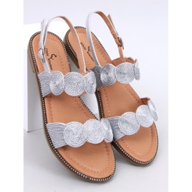 Raulet Srebrne ženske sandale srebro 1