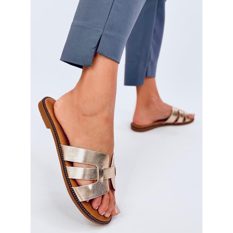 Charnes Gold ženske japanke zlatna 2