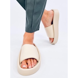 Mekane ženske papuče Fontes Beige bež 1