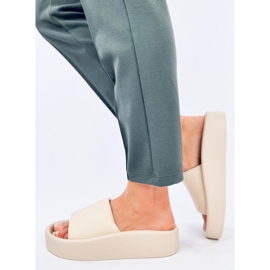 Mekane ženske papuče Fontes Beige bež 2