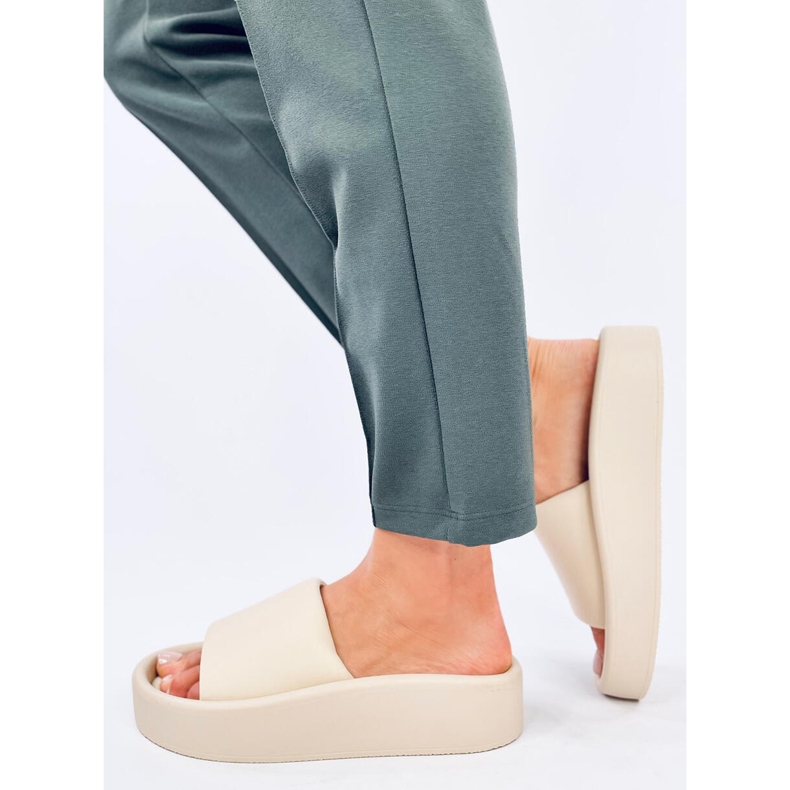 Mekane ženske papuče Fontes Beige bež 2