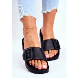 Ženske papuče Big Star s kopčom crne FF274A389 crna 2