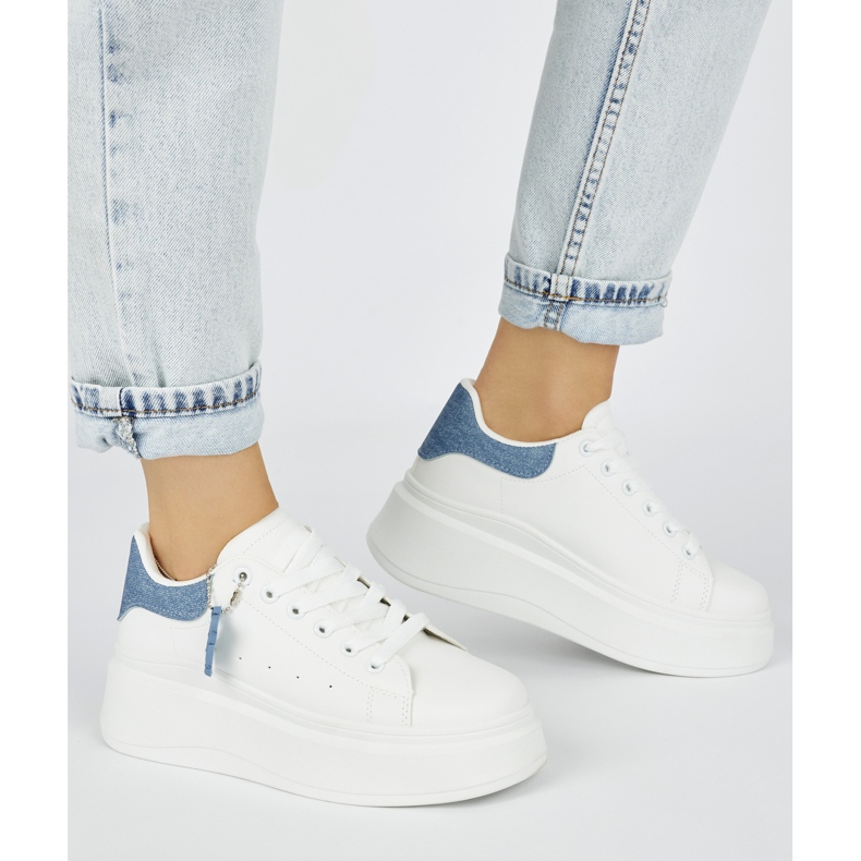 Ženske bijele cipele s platformom bijela 2