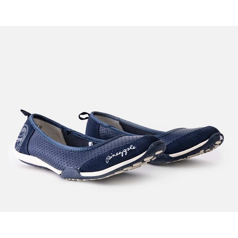 Wascana kožne tamnoplave balerinke plava 1