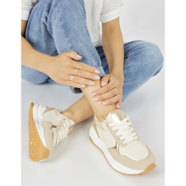 Bež ženske sportske cipele s debelim potplatom 1