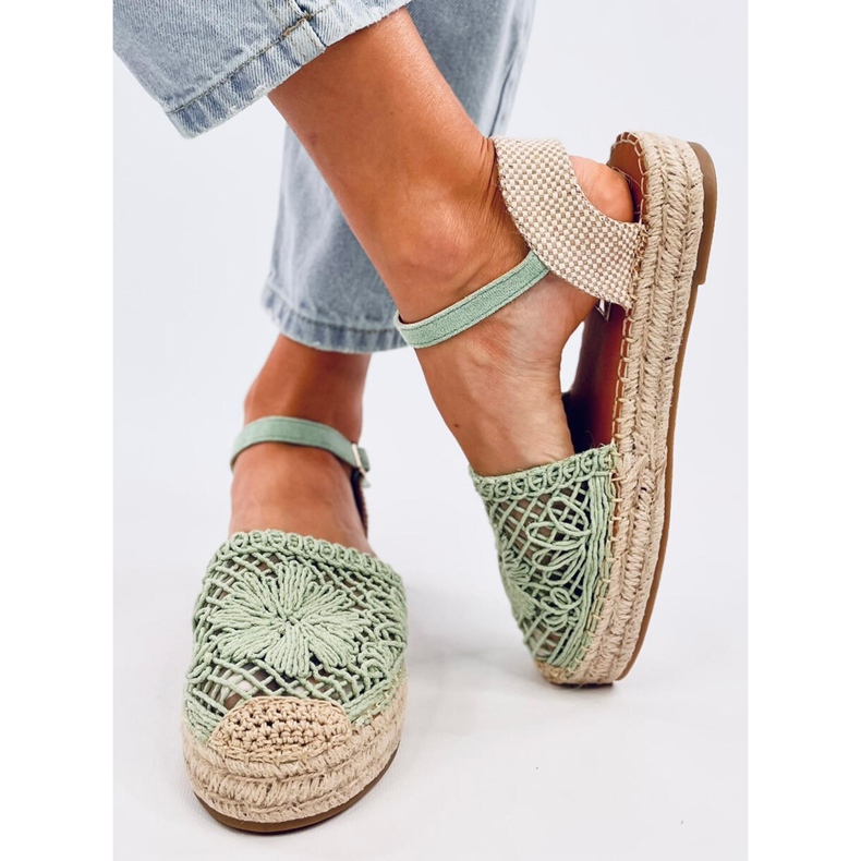Premat Green sandale s otvorenim espadrilama zelena 2