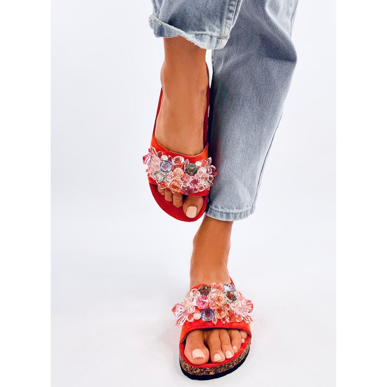 Japanke od pluta s kamenčićima Maliv Orange narančasta 1