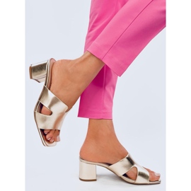 Vallon Gold japanke na visoku petu zlatna 1