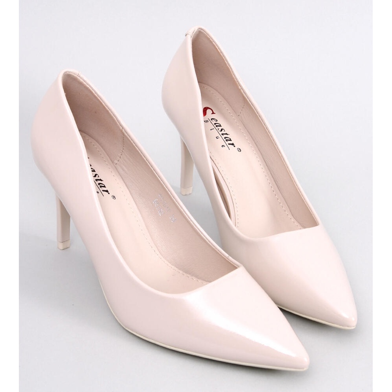 Charlotte Beige lakirane stiletto cipele bež 1