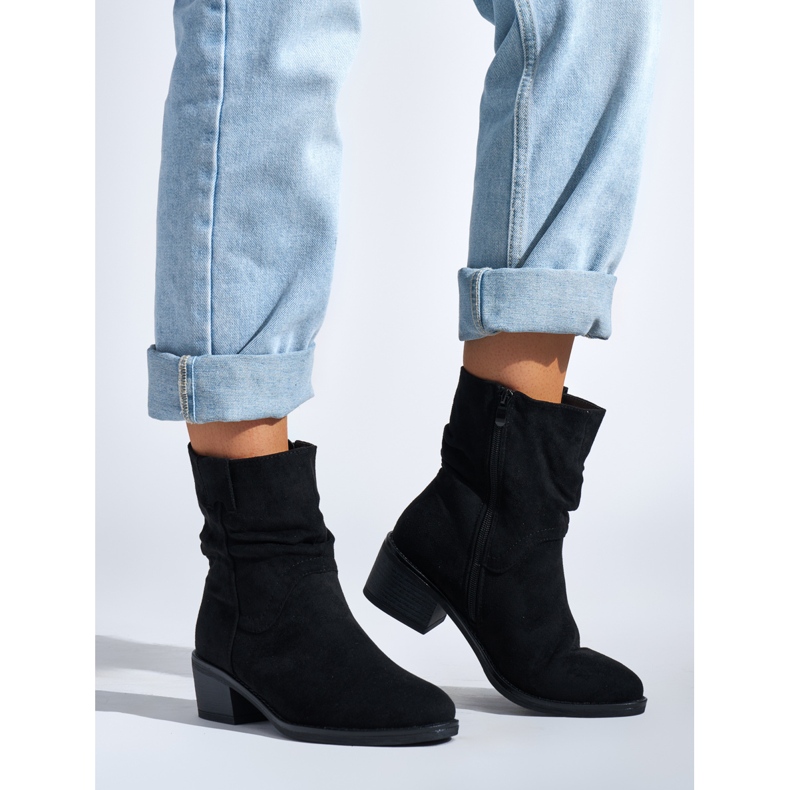 Ženske crne kaubojske čizme crno 1