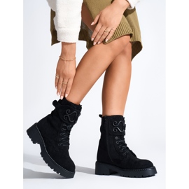 Ženske radničke čizme od antilop crne boje crno 2