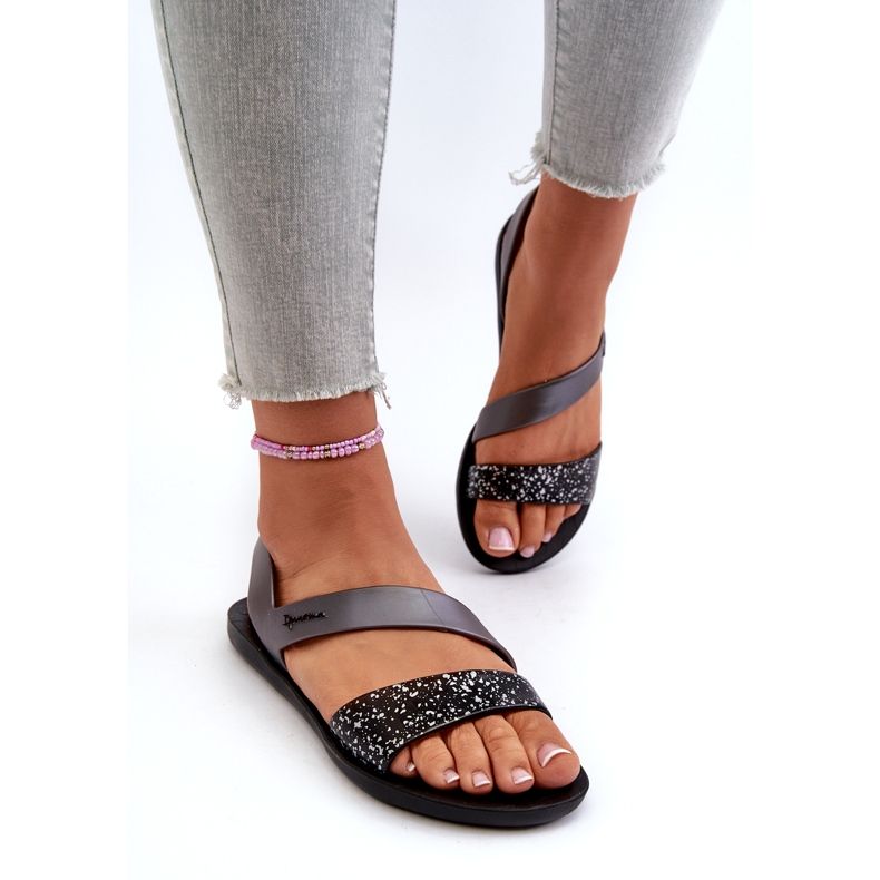 Ženske sandale 82429 Ipanema Vibe Sandal Fem crne i srebrne crna 2