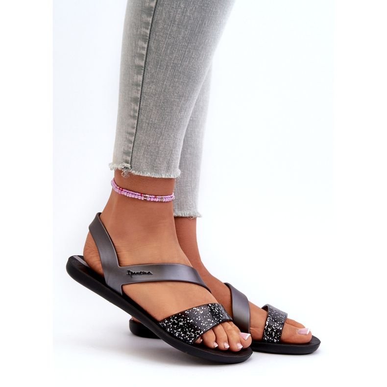Ženske sandale 82429 Ipanema Vibe Sandal Fem crne i srebrne crna 1