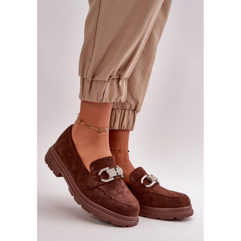 Ženske eko antilop mokasine s ukrasom, smeđe Wistera smeđa 1