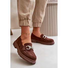 Ženske eko antilop mokasine s ukrasom, smeđe Wistera smeđa 2