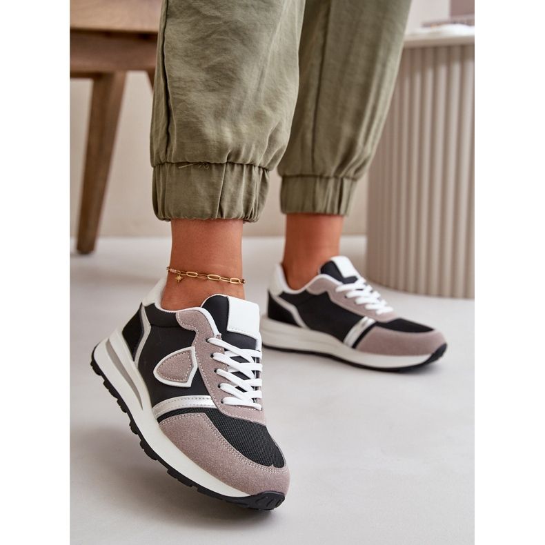 Ženske tenisice sa svjetlucavim crnim Velaniela crna 2