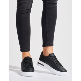 Crne sportske cipele s platformom crno 1