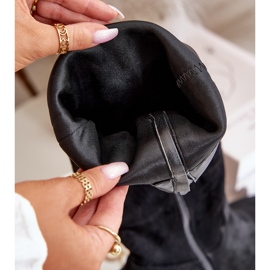 Eko antilop ženske čizme preko koljena s patentnim zatvaračem crne Elitara crna 1