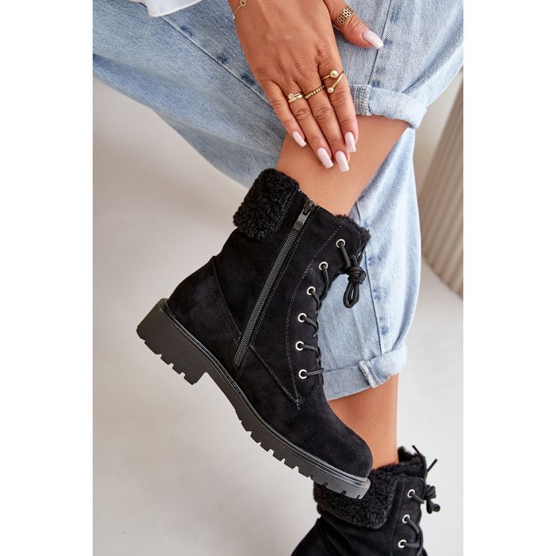 Ženske izolirane radničke čizme s patentnim zatvaračem crne Mivael crna 2