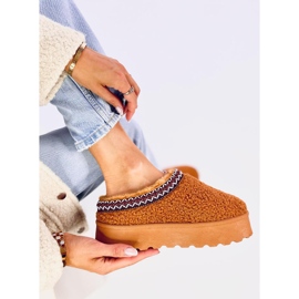 Kratke čizme za snijeg s Lamb Camel smeđa 1