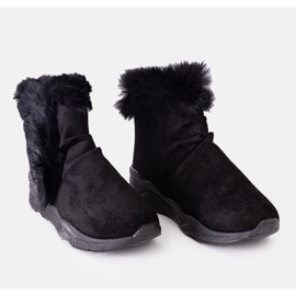 Crne izolirane tenisice s Lara klinovima crno 1