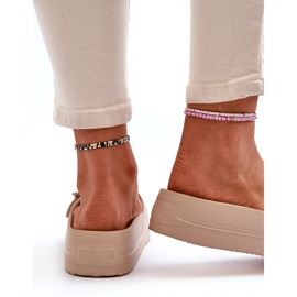 Ženske pjenaste japanke na platformu s kopčom Big Star NN274A666 Bež 1