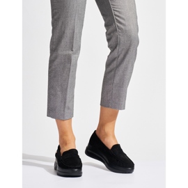 Crne mokasine od brušene kože na debeloj platformi crno 1