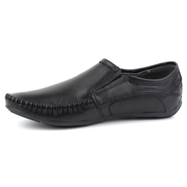 Olivier Muške kožne slip-on mokasine 4206 crne crno 1
