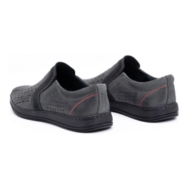 Olivier Muške kožne mokasine za ljeto 713MP sive siva 4