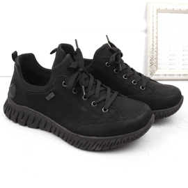 Vodootporne, udobne ženske crne natikače Rieker M5352-00 crna 1