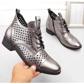 Ženske srebrne ažur gležnjače Potocki SZ12091 srebro 1