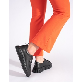 Crne kožne cipele s platformom crno 1