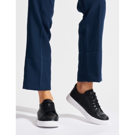 Kožne ažurne crne tenisice Sergio Leone crna 2