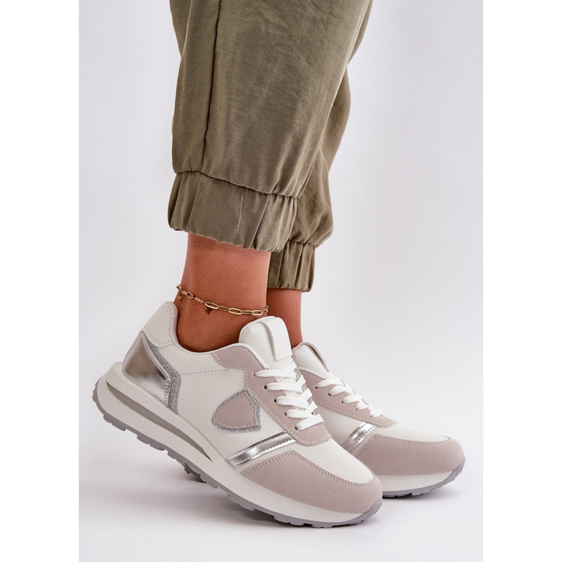 Ženske tenisice sa svjetlucavim bijelim Velaniela bijela 1