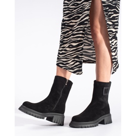 Ženske crne čizme sa debelim đonom crna 2