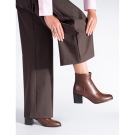 Smeđe gležnjače s visokom petom Sergio Leone smeđa 2