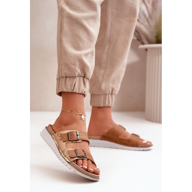 Ženske udobne japanke s kopčama Inblu CN000033 Smeđe smeđa 2