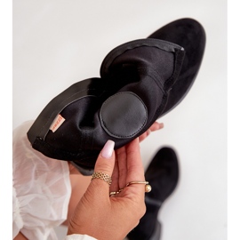 Ženske gležnjače na patentni zatvarač s ukrasnim detaljem, Eco Suede, crna Lerioria crno 2