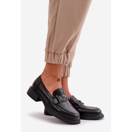 Elegantne ženske mokasine od prirodne kože crne Vinceza 91114 crno 1